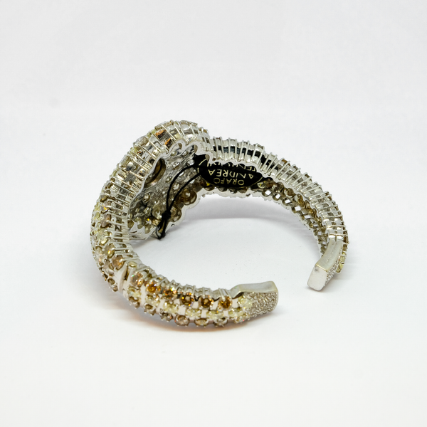 Bracciale in Oro Bianco con Brillanti Fancy